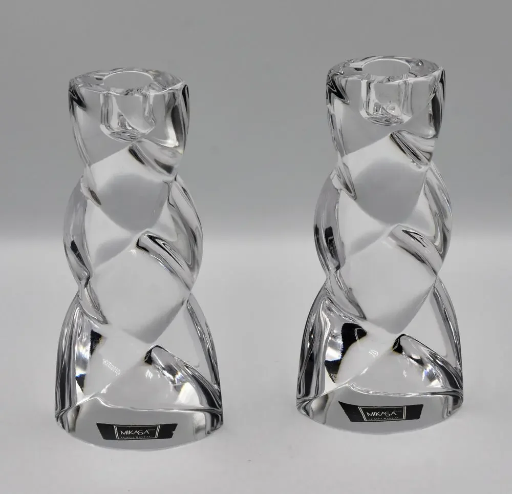 Vintage Mikasa Harlequin Twist Crystal 7
